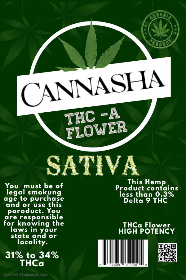 CANNASHA  THC-A FLOWER      1/2bl