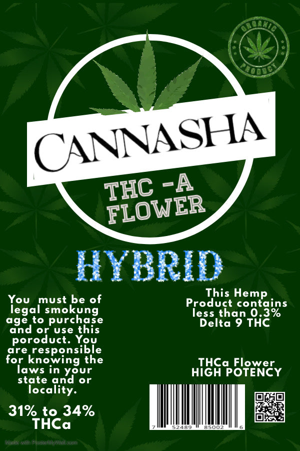 CANNASHA  THC-A FLOWER      1/2bl