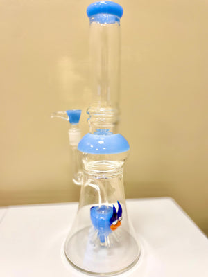 12" BULL Perc Spiral Design GLASS WATER PIPE