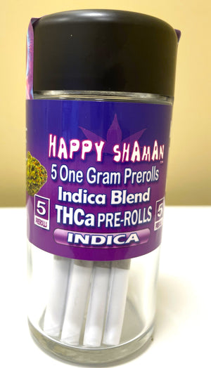 HAPPY SHAMAN 5 ONE GRAM PREROLLS THC-A