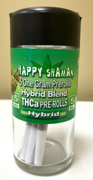 HAPPY SHAMAN 5 ONE GRAM PREROLLS THC-A