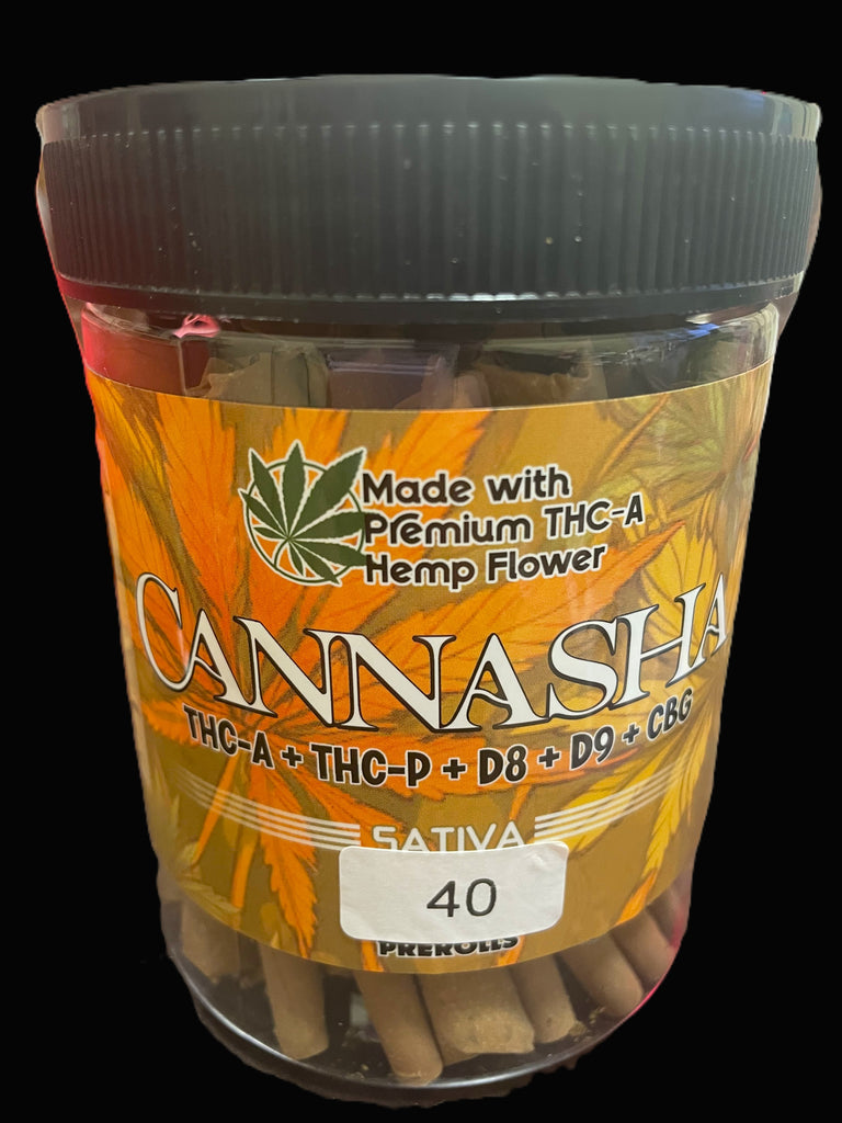CANNASHA THC-A +THC-P + D8+D9+CBDG  JAR 40 PREROLLS