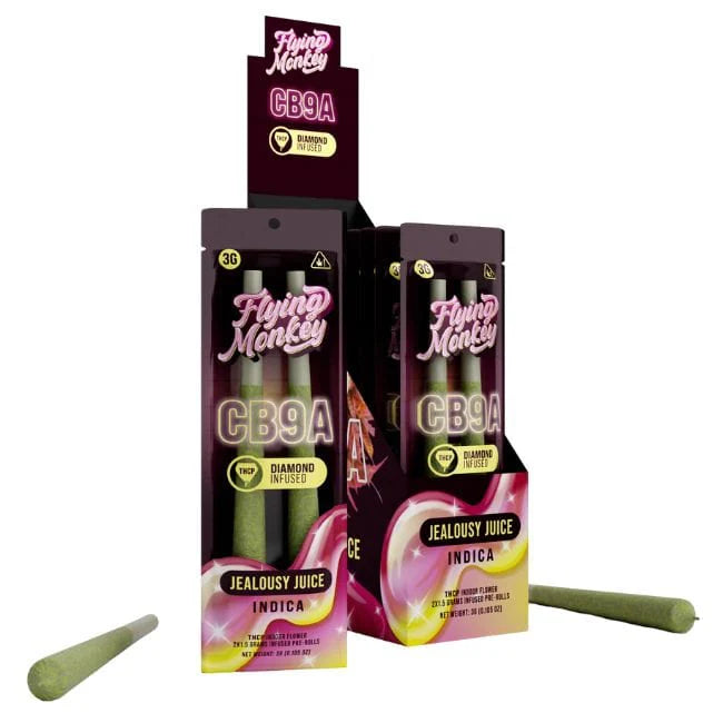 Flying Monkey CB9A THCP Diamond Infused Pre Roll Joints 2Pk