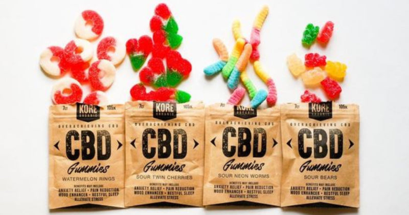 Kore CBD Gummies with No THC 12pack Display