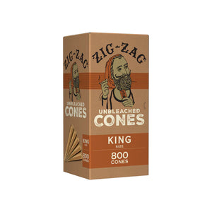 Zig Zag Unbleached Bulk Pre-Rolled Cones King Size - 800 ct.