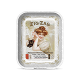 Zig-Zag  Large Vintage White Rolling Tray
