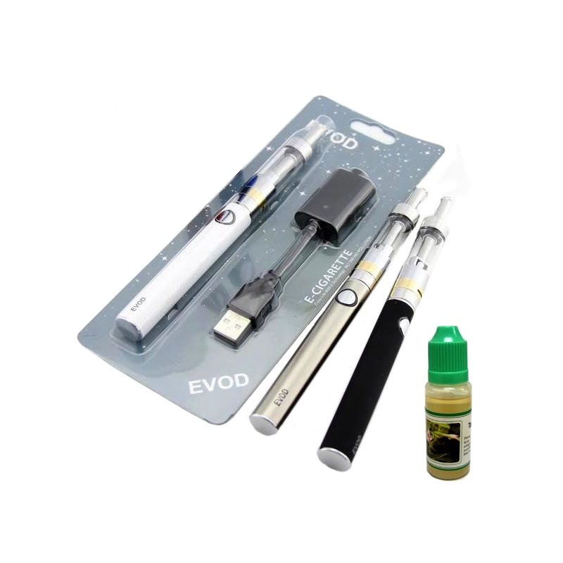 LAW NO SMOKE E-VOD ELIQUID ELECTRONIC CIGARETTE KIT BLACK, RED, BLUE, GRAY.