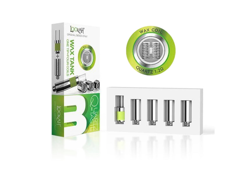 LOOKAH WAX TANK 510 THREAD ATOMIZERS - 1 TIP AND 4 COILS D