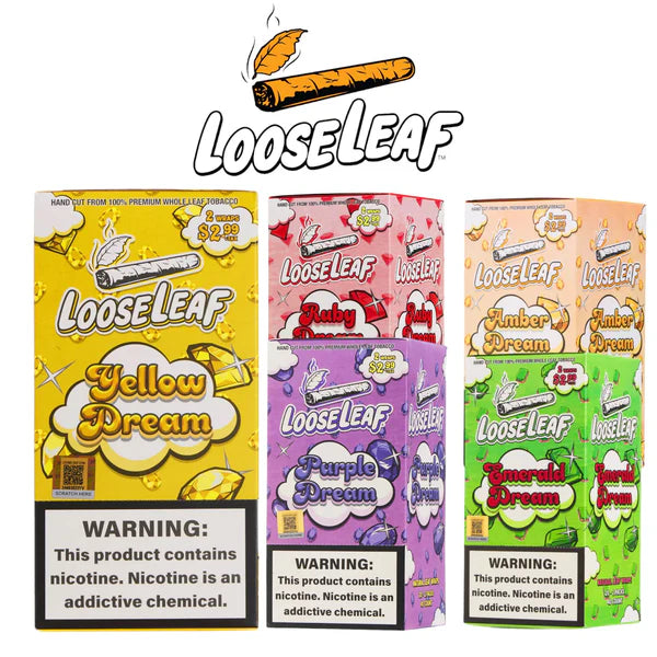 LOOSE LEAF HEMP WRAP  PAPERS ( 8-5 PACKS 40LEAF WRAPS) / (2WRAPS,$2.99)