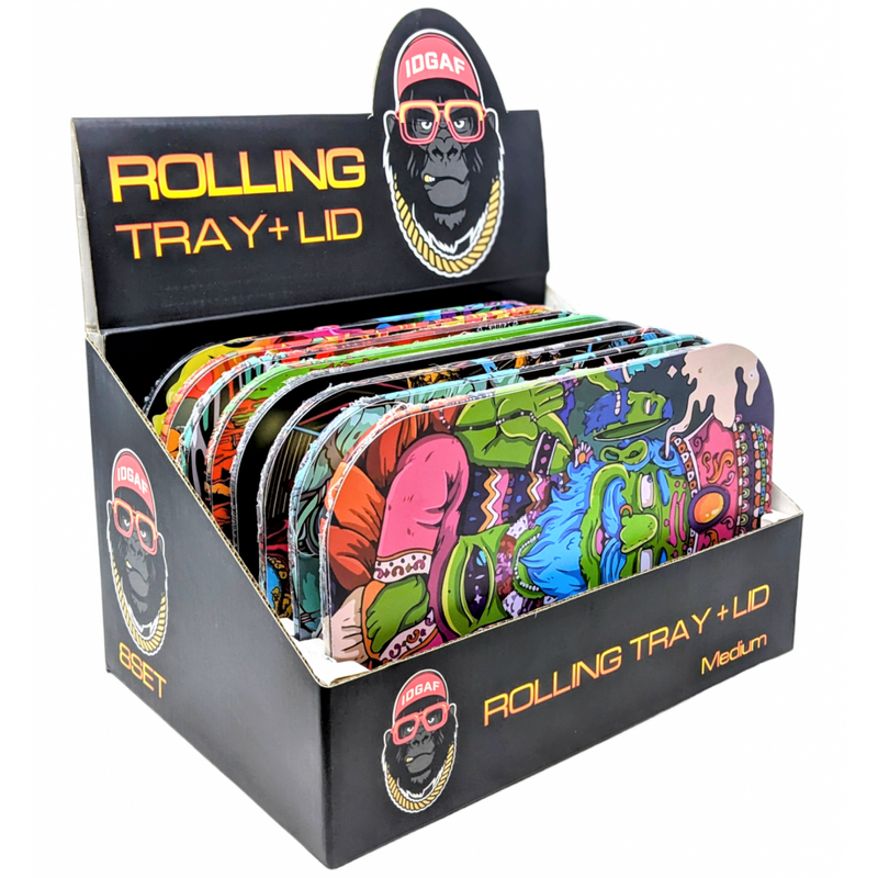 Metal Tray W/ Lid 8ct Display - Medium - [MTL300]