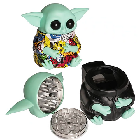 4" SILICONE YODA JUMBO METAL GRINDER