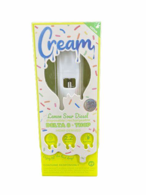 CREAM DELTA 8 DISP CREAM NY SOUR DESEL   6 CT