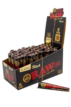 Raw Black Cone Display 1-1/4 (6 Pack)