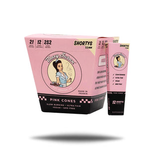 BLAZY SUSAN SHORTYS 53MM PINK PRE ROLLED CONE - DISPLAY OF 21CT
