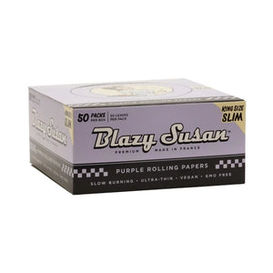 Blazy Susan Purple King Size Wide Rolling Papers - Display of 50