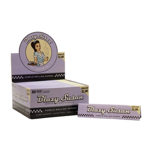 Blazy Susan Purple King Size Wide Rolling Papers - Display of 50