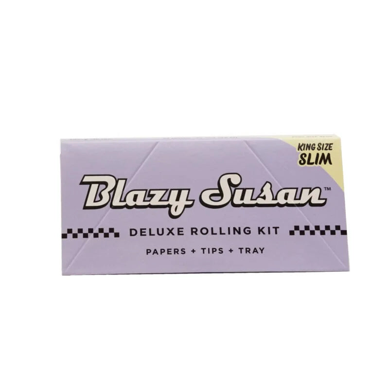 Blazy Susan Purple King Size Slim Rolling Papers - Deluxe Kit - 20pk