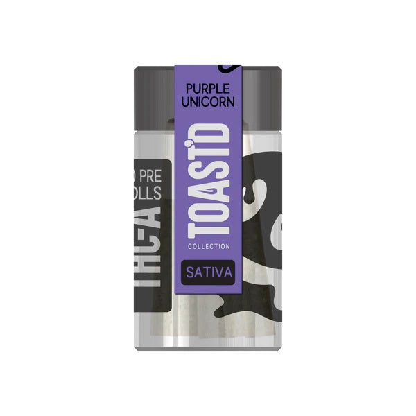 HALF BAK'D TOAST'D THC-A PREROLL -PURPLE UNICORN - 7 CT-8 PACK