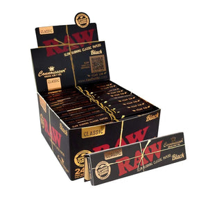 RAW BLACK CONNOISSEUR KING SIZE SLIM + TIPS | 24/BX