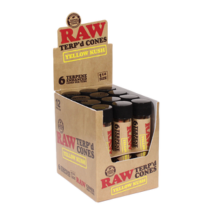 RAW TERP CONES 1.25 YLW 6PK 12CT
