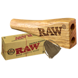 RAW Double Barrel Wooden Cigarette Holder with Carry Pouch Kingsize ROLLS