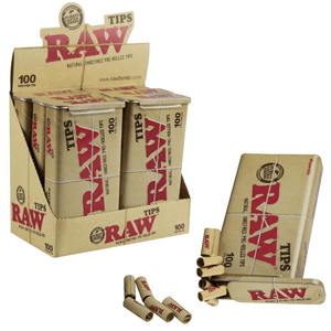 RAW TIPS 100TIPS 6PER BOX