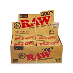 RAW CLASSIC  300's 20 PER BOX  SIZE 1 1/4