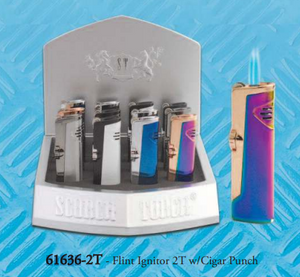 SCORCH TORCH DOUBLE FLAME TORCH DISPLAY OF 12 ASSORTED COLORS 61636