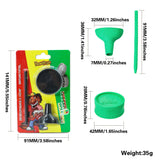 HONEYPUFF Portable Plastic Herb Grinder Kit 2 Lay Ø 42 Tobacco Grinder, 32 mm Funnel, 91 mm Joint Holder