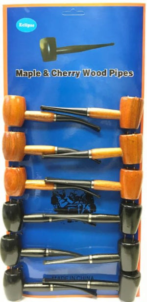 Maple Cherry Wood Pipes 12pc