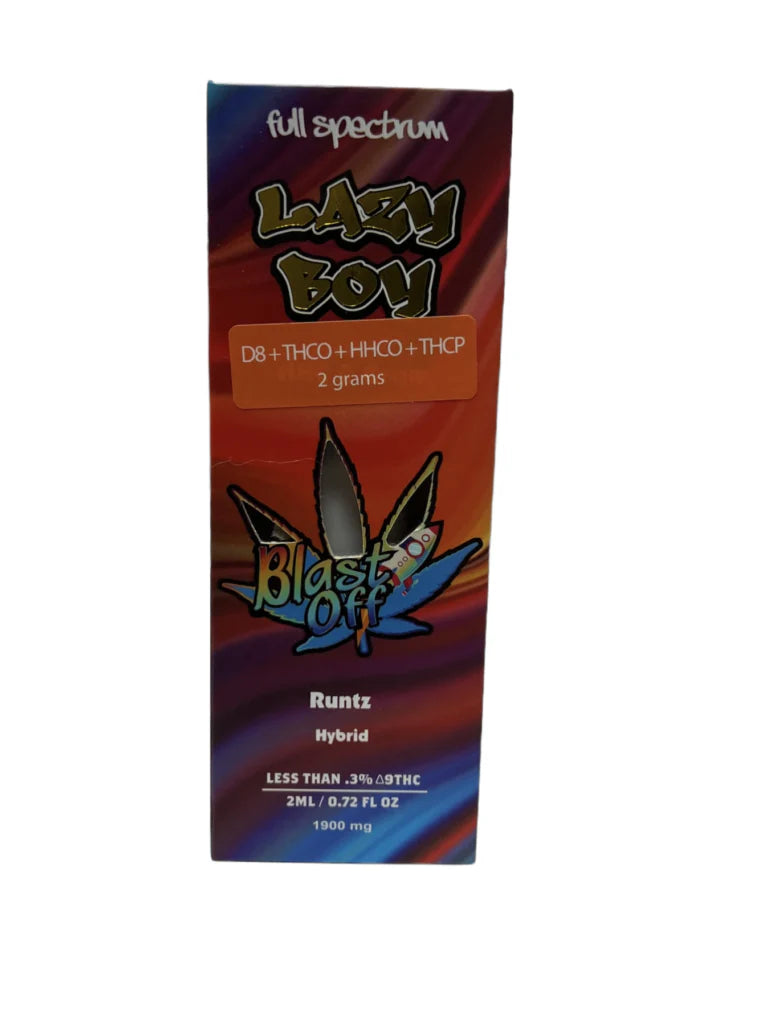 LAZY BOY DELTA 8 + THC-C BLAST OFF THC-O BLUNT MIXED BERRIES KUSH