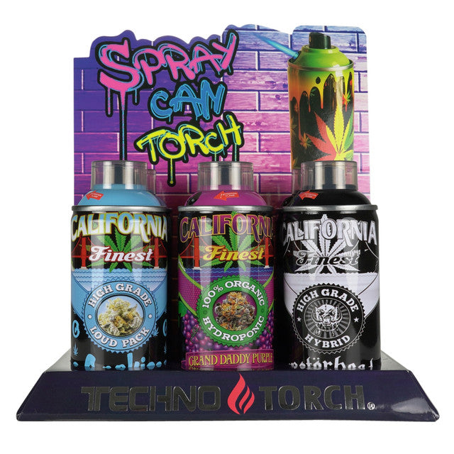 MINI SPRAY CAN TORCH - GRAFFITI 6CT