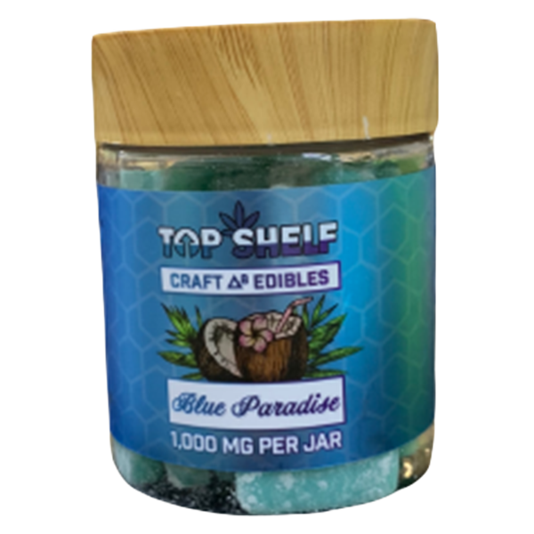 TOP SHELF CRAFT DELTA 8 EDIBLES 1000 MG BLUE PARADISE