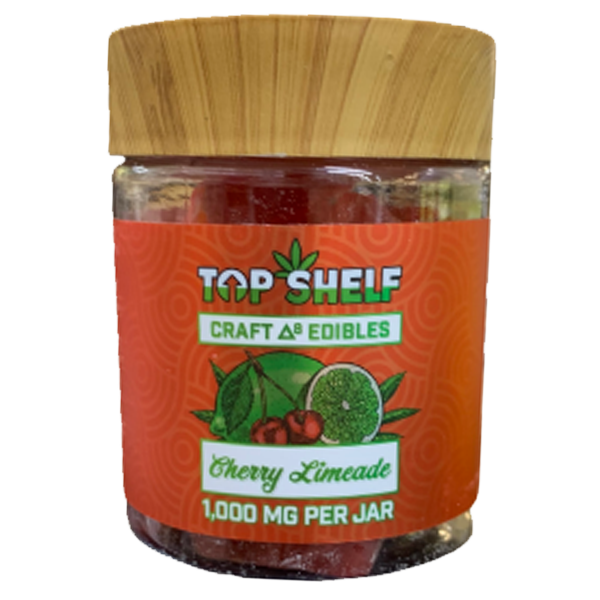 TOP SHELF CRAFT DELTA 8 EDIBLES 1000 MG CHERRY LIMEADE