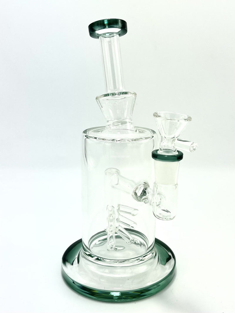 14.5" Glass Water Pipe Bong Triple Perc