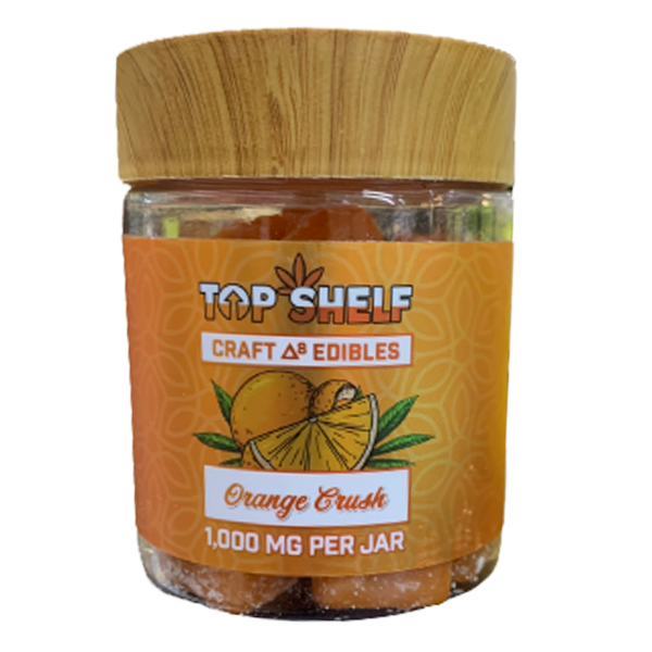 TOP SHELF CRAFT DELTA 8 EDIBLES 1000 MG ORANGE KUSH