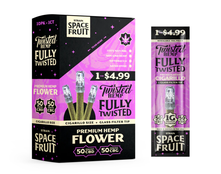 Twisted Hemp Fully Twisted CBD/CBG Pre-Roll Hemp Flower Filled Cigarillo