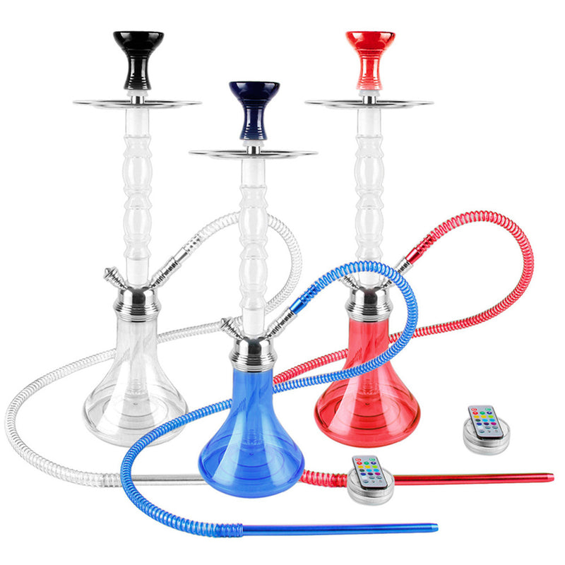 Hookah AH1- 24" BLISS , BLACK , RIP BRAND, 1 HOSE, COLOR BOX, LED LIGHT.