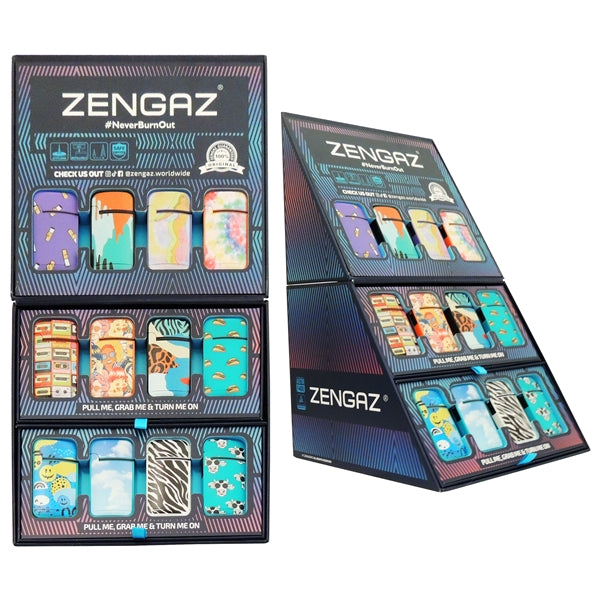 ZL-13 Zengaz Lighter Cube Display 12 Mixed Designs | 48 Lighters Total