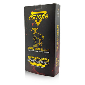 ORION THC RISING SUN BLEND THCA+DELTA 8 LIVE RESIN+DgTHCP 3GM DISPOSABLE