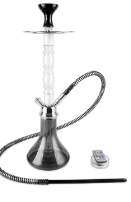 Hookah AH1- 24" BLISS , BLACK , RIP BRAND, 1 HOSE, COLOR BOX, LED LIGHT.