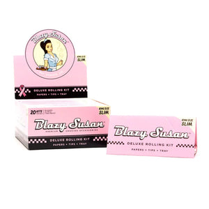 Blazy Susan Pink King Size Slim Rolling Papers - Deluxe Kit - 20pk