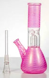 8" Colored Beaker Glass Water Pipe w/ Perc
