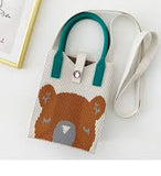 MIX DESIGN KNIT HANDBAG