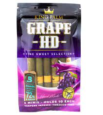KING PALM 5 Mini Rolls – Grape HD 15PK DISPLAY
