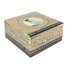 Blazy Susan King Size Unbleached Rolling Papers - Display of 50