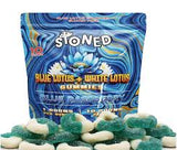 STONED BLUE MUSHROOM GUMMIES BLUE LOTUS + WHITE LOTUS 1,000MG PER GUMMY 10,000MG PER BAG