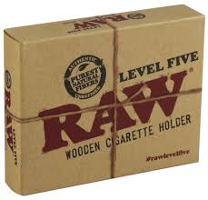 RAW DOUBLE BARREL WOODEN CIG HOLDER