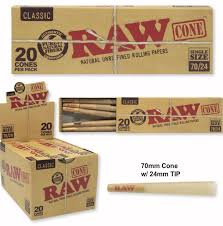 RAW NATURALLY SLOW BURNING 70/24 20 CONE
