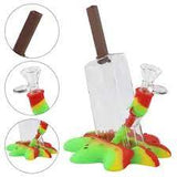 7" Dropped Popsicle Silicone Water Pipe - Color May Vary